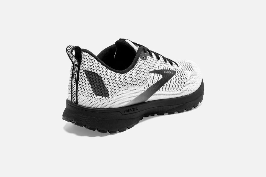 Brooks Israel Revel 4 Road Running Shoes Womens - White/Black - UEP-027914